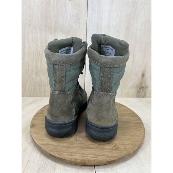 NEW Converse Green Leather Nylon Military Tactical Combat Boots Womens Size 7 - Picture 4 of 9